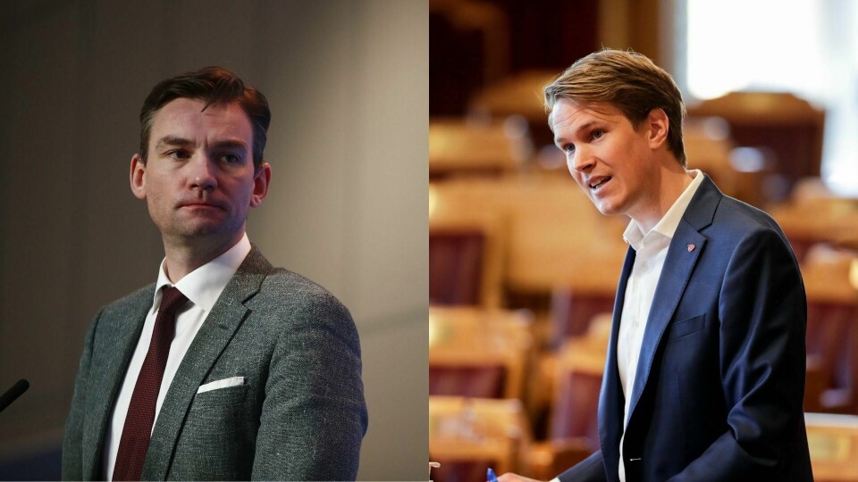 Forsknings- og høyere utdanningsminister, Henrik Asheim (H) og Torstein Tvedt Solberg (Ap) ser ulikt på dagens opptakstall til høyere utdanning. Forsknings- og høyere utdanningsminister, Henrik Asheim (H) og Torstein Tvedt Solberg (Ap) ser ulikt på dagens opptakstall til høyere utdanning.