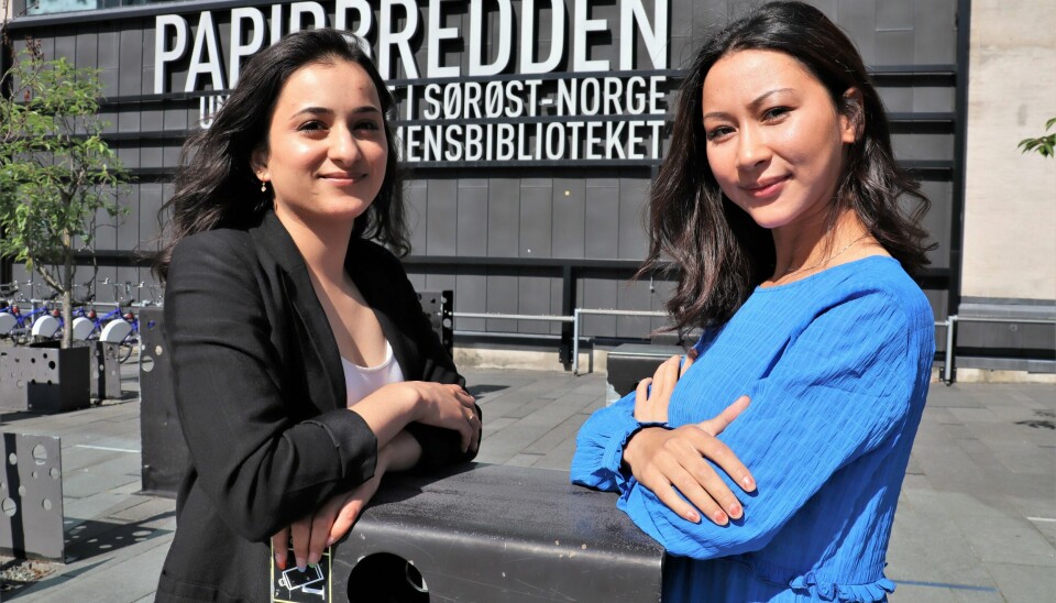 Balsharan Kaur (27) og Zainab Moubarez (27) står bak den nyopprettet studentmagasinet Perspektiv. USN
