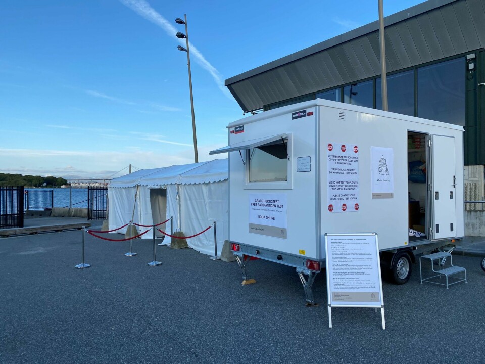 Tirsdag åpnet ny hurtigteststasjon i Stavanger. Kun friske og folk med norsk personnummer kan teste seg og få svar på en time. Tirsdag åpnet ny hurtigteststasjon i Stavanger. Kun friske og folk med norsk personnummer kan teste seg og få svar på en time.