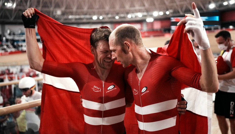 Michael Mørkøv og Lasse Norman Hansen tok OL-gull i banesykling. Michael Mørkøv og Lasse Norman Hansen tok OL-gull i banesykling. Foto: Thibault Camus / AP / NTB