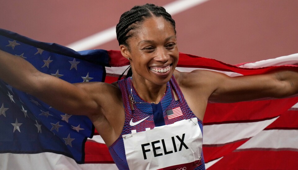 Allyson Felix tok sitt sjuende OL-gull lørdag. Allyson Felix tok sitt sjuende OL-gull lørdag. Foto: Francisco Seco / AP / NTB
