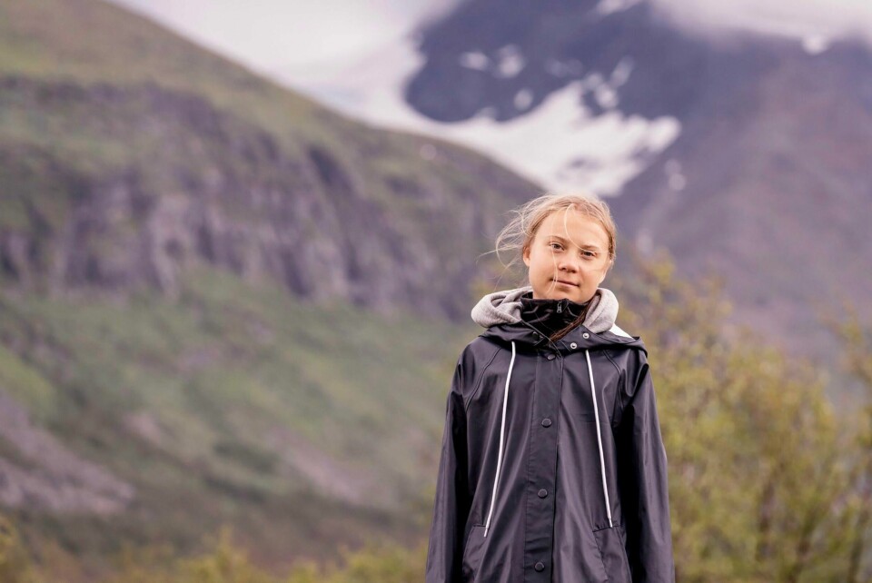 Klimaaktivisten Greta Thunberg er å finne på den første framsiden til motemagasinet Vouge Scandinavia. Her er hun avbildet i Lappland i Sverige tidligere i sommer. Klimaaktivisten Greta Thunberg er å finne på den første framsiden til motemagasinet Vouge Scandinavia. Her er hun avbildet i Lappland i Sverige tidligere i sommer. Foto: Carl-Johan Utsi / TT via AP / NTB
