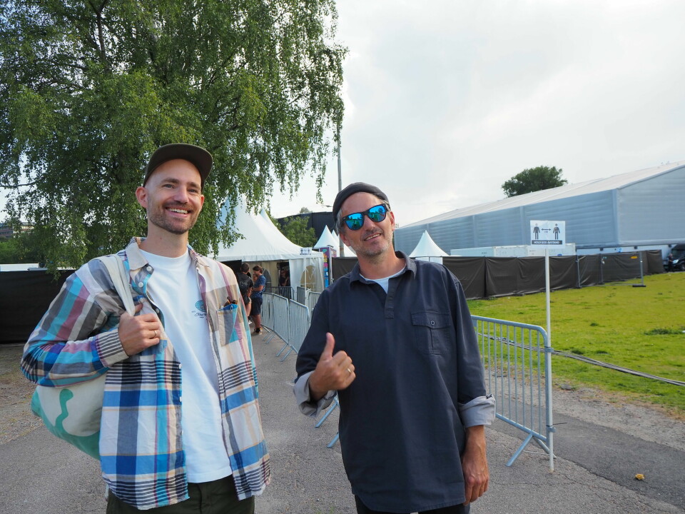 Torstein Dragseth og Anders Salomon Lidal gleder seg til å drikke øl og høre livemusikk. Aller mest gleder de seg til å høre Jaga Jazzist. Torstein Dragseth og Anders Salomon Lidal gleder seg til å drikke øl og høre livemusikk. Aller mest gleder de seg til å høre Jaga Jazzist.