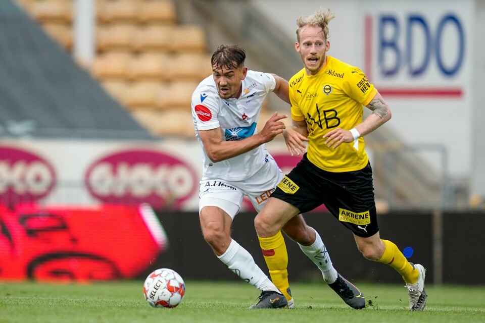 Fredrik Pallesen Knudsen skal forsøke å hjelpe Brann til fornyet eliteseriekontrakt Fredrik Pallesen Knudsen skal forsøke å hjelpe Brann til fornyet eliteseriekontrakt. Foto: Fredrik Hagen / NTB