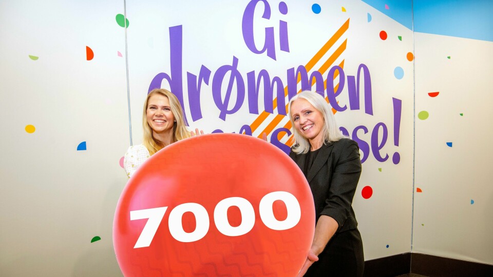 Antall norske Lotto-millionærer er i ferd med å nå en ny milepæl. Pernille Storholm Skaret (t.v.) og Ingrid Roterud Mathisen i Norsk Tipping er blant dem som er med og ringer ferske millionærer. Pernille Storholm Skaret (t.v.) og Ingrid Roterud Mathisen i Norsk Tipping. Det nærmer seg 7.000 millionærer i Lotto.