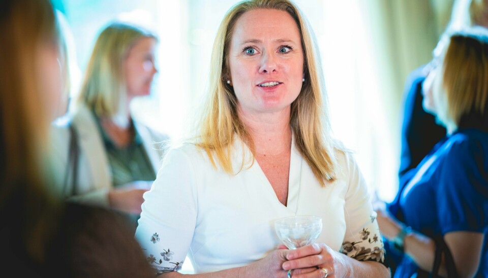 Administrerende direktør i Norsk olje og gass, Anniken Hauglie. Her på arbeidslunsj med partikollega olje- og energiminister Tina Bru for kvinnelige ledere i olje- og kraftsektoren i regjeringens representasjonsbolig i Oslo i fjor sommer. .