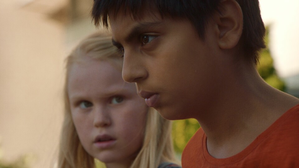Fra Eskil Vogts spillefilm «De uskyldige», her med barneskuespillerne Sam Ashraf og Rakel Lenora Fløttum Fra Eskil Vogts spillefilm «De uskyldige», her med barneskuespillerne Sam Ashraf og Rakel Lenora Fløttum