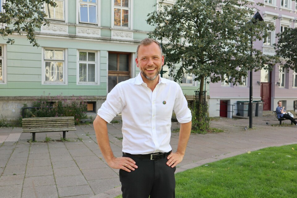 SV-partileder Audun Lysbakken er fornøyd med å drive valgkamp i medvind. SV-partileder Audun Lysbakken er fornøyd med å drive en valgkamp i medvind.