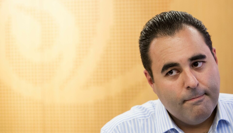 Masud Gharahkhani er glad han har et sterkt parti i ryggen når han møtes med hets og kjipe kommentarer. Oslo 20181001.Arbeiderpartiets migrasjonsutvalg la frem hele utvalgets innstilling på en pressekonferanse i APs lokaler mandag. Masud Gharahkhani har vært leder for utvalget.Foto: Ole Berg-Rusten / NTB