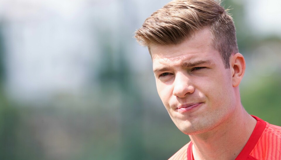 Alexander Sørloth fikk debuten for Real Sociedad mot Levante lørdag. Alexander Sørloth får skarp konkurranse i Leipzig-angrepet kommende sesongFoto: Geir Olsen / NTB