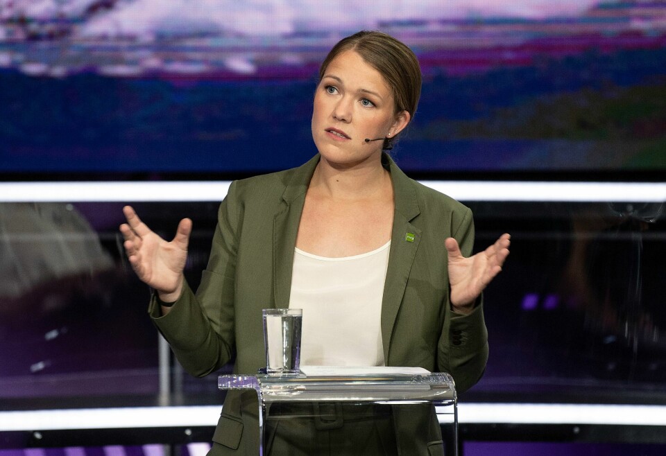Miljøpartiet De Grønnes partileder Une Aina Bastholm under partilederdebatten på TV2.Foto: Marit Hommedal / NTB Miljøpartiet De Grønnes partileder Une Aina Bastholm under partilederdebatten på TV2.Foto: Marit Hommedal / NTB