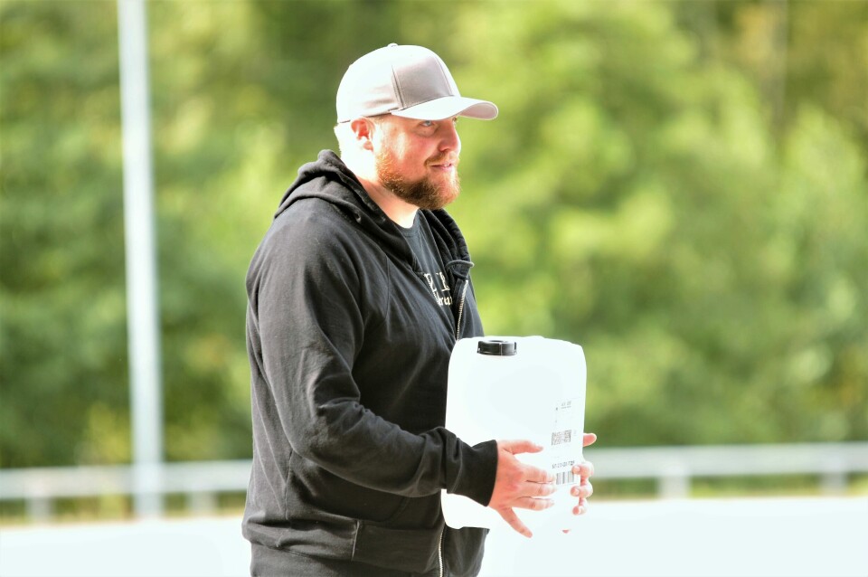 Stian 'Staysman' Thorbjørnsen under innspillingen av Lange Flate Baller 3 Stian Staysman Torgersen under innspillingen av Lange Flate Baller 3