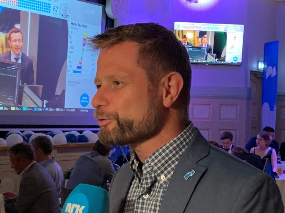 Bent Høie var positivt innstilt på Høyres valgvake i Rogaland. Bent Høie