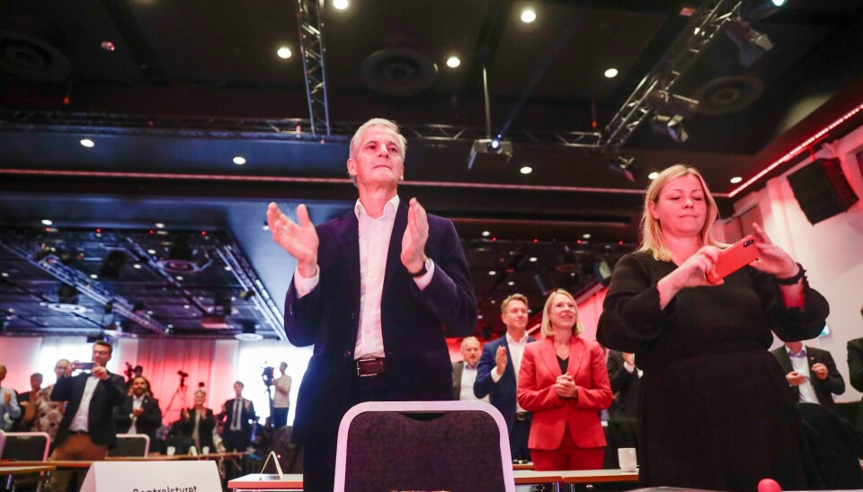 Arbeiderpartiet var onsdag samlet til landsstyremøte i Folkets Hus i Oslo. Her er partileder Jonas Gahr Støre sammen med partisekretær Kjersti Stenseng. Foto: Berit Roald / NTB Arbeiderpartiet var onsdag samlet til landsstyremøte i Folkets Hus i Oslo. Her er partileder Jonas Gahr Støre sammen med partisekretær Kjersti Stenseng. Foto: Berit Roald / NTB