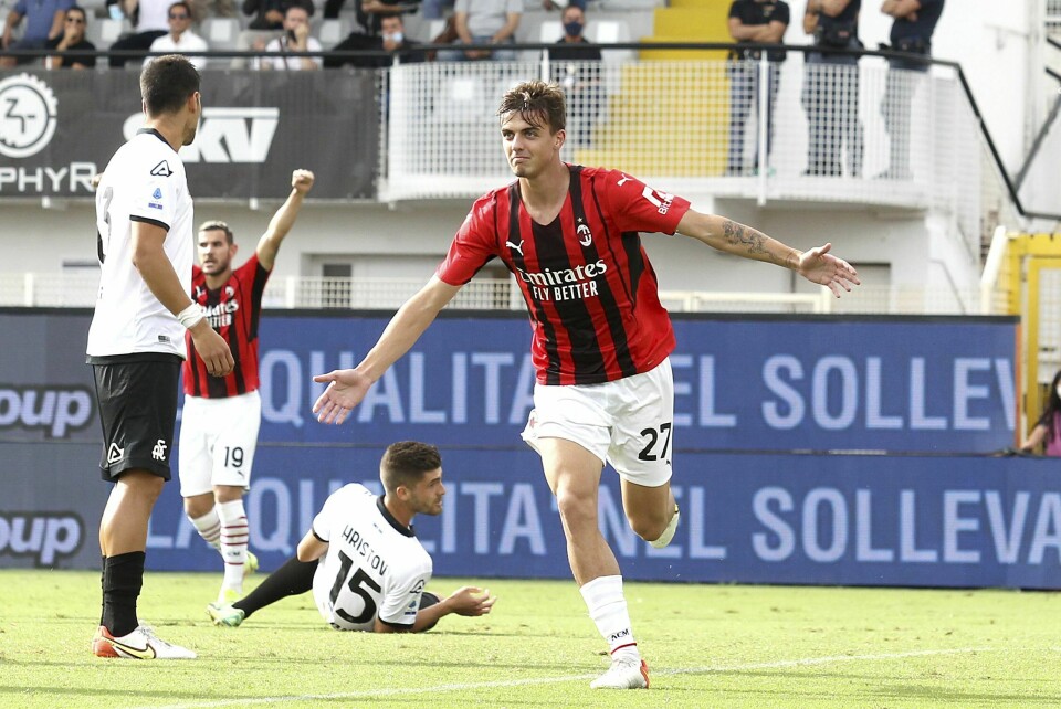 Daniel Maldini scoret for Milan i 2-1-seieren over Spezia. Foto: Tano Pecoraro / LaPresse via AP / NTB Daniel Maldini scoret for Milan i 2-1-seieren over Spezia. Foto: Tano Pecoraro / LaPresse via AP / NTB