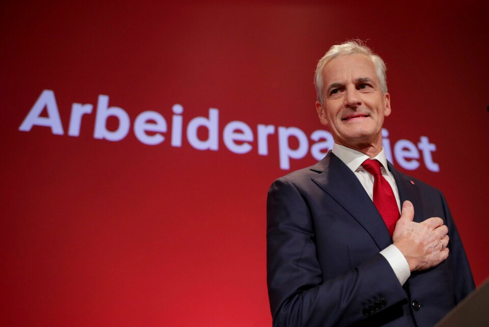 Ap-leder Jonas Gahr Støre erklærer partiet som valgvinner i sin tale til Arbeiderpartiets valgvake på Folkets hus ved stortingsvalget 2021. Men det moderne sosialdemokratiet er skjøre greier, skriver vår kommentator.