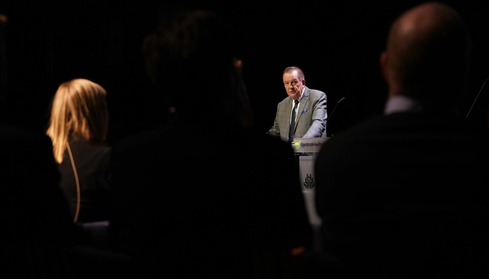 Inge Ryan presenterte onsdag delrapporten for granskningen av kvikkleireskredet i Gjerdrum. Gjerdrumutvalget ledes av tidligere stortingspolitiker og fylkesmann i Nord-Trøndelag, Inge Ryan. Foto: Ole Berg-Rusten / NTB