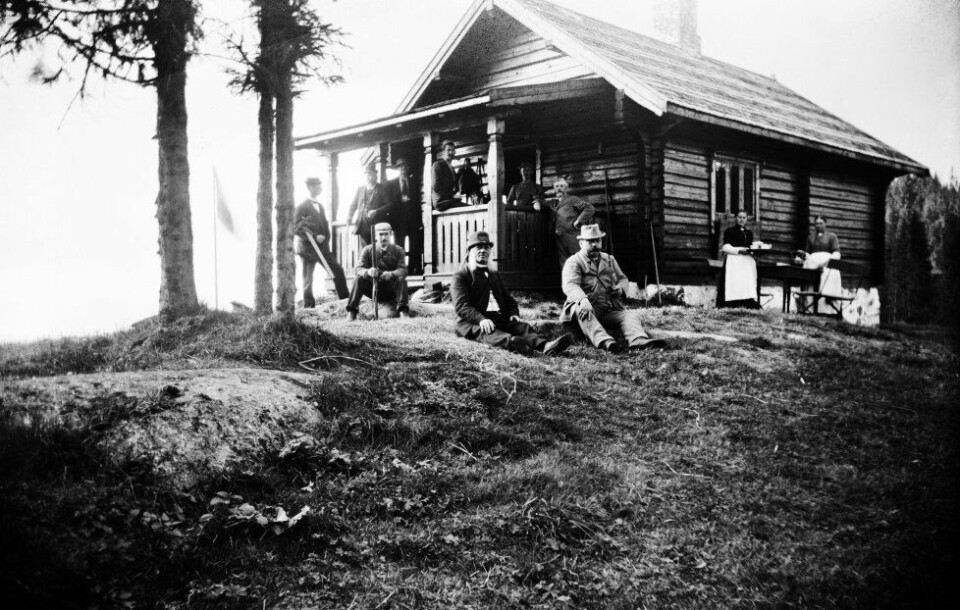 Jaktlag i Oslomarka 1894. Jaktlag i Oslomarka 1894.