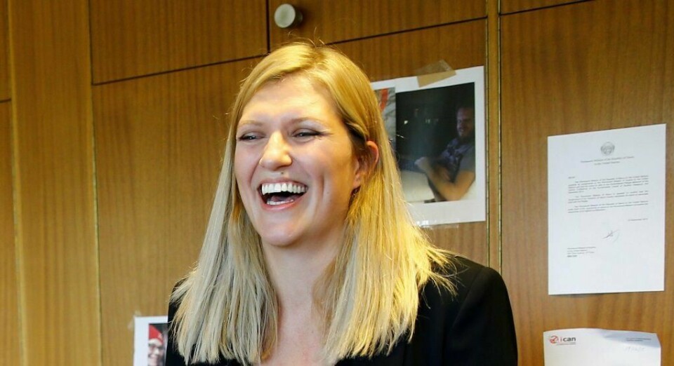 ICAN-leder Beatrice Fihn trodde først det var en spøk at de hadde fått fredsprisen.