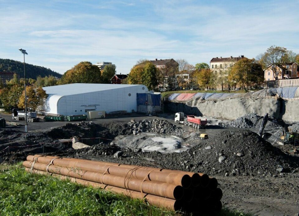 FORSINKET: Nye Jordal Amfi blir ferdig ett år etter opprinnelig tidsskjema. FOTO: MIMSY MØLLER
