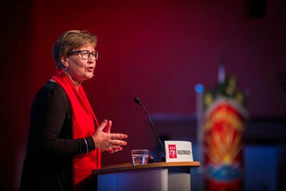 6 TIMER: Fagforbundet diskuterer ønsket om å innføre seks timers arbeidsdag. Med sine 360.000 medlemmer i ryggen vil forbundsleder Mette Nord ha tyngde i et krav om redusert arbeidstid. FOTO: SIRI ØVERLAND ERIKSEN