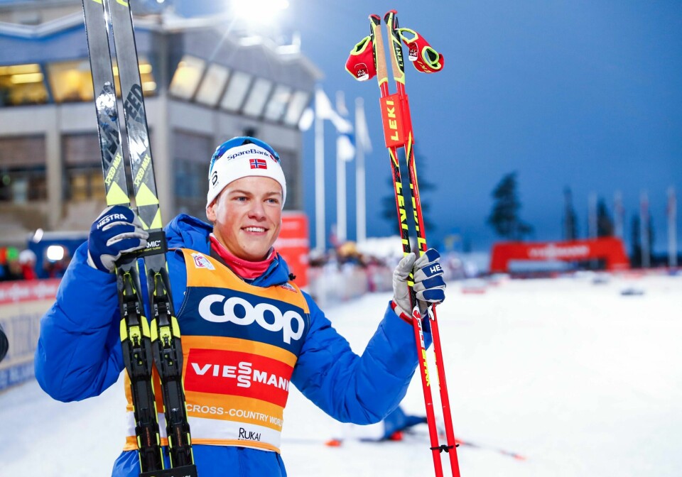 Johannes Høsflot Klæbo har vunnet sitt andre renn på to dager i Ruka.
