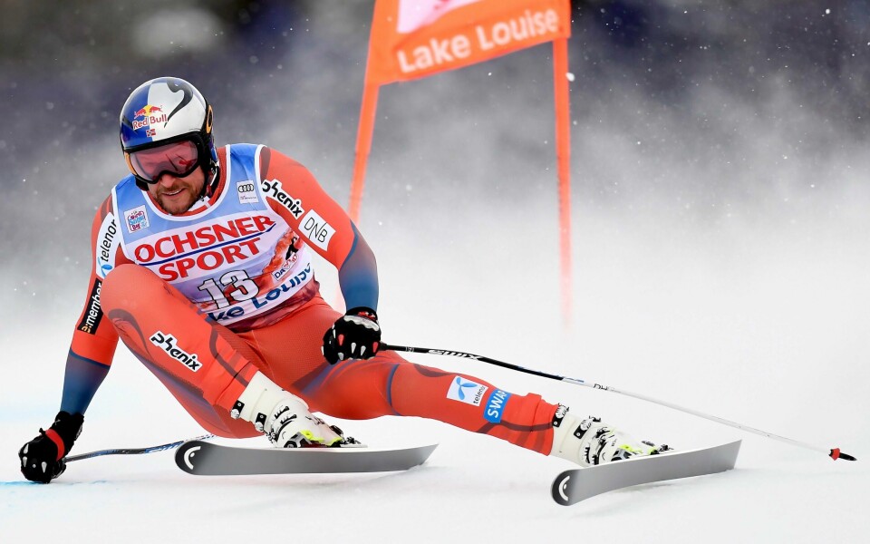 Stilstudie av Aksel Lund Svindal i lørdagens utfor.