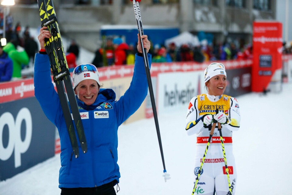 Marit Bjørgen slo tilbake og vant duellen mot Charlotte Kalla.