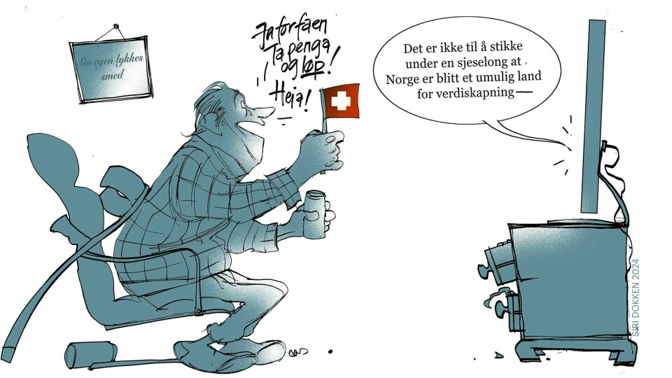 I Norge synges det nå hitlåter mot den famøse exit-skatten, skriver Lars West Johnsen. I Norge synges det nå hitlåter mot den famøse exit-skatten, skriver Lars West Johnsen.