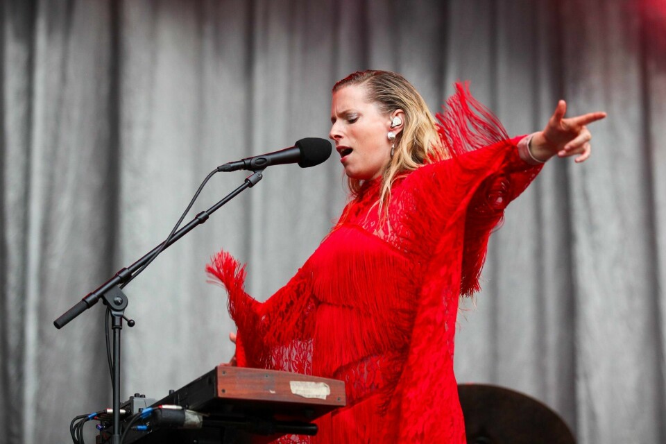 Susanne Sundfør lagde noe av det beste innen kunst og kultur i 2023. Her fra konserten på Øyafestivalen. Susanne Sundfør, Øyafestivalen 2023.