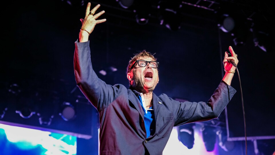 Damon Albarn i Blur, her på Øyafestivalen 2023. Damon Albarn i Blur