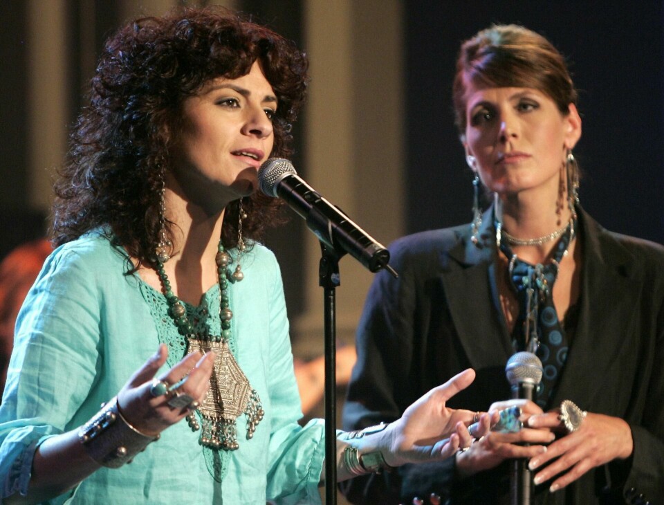Rim Banna og Kari Bremnes sammen på scenen i 2005. FOTO: NTB SCANPIX Rim Banna og Kari Bremnes sammen på scenen i 2005. FOTO: NTB SCANPIX