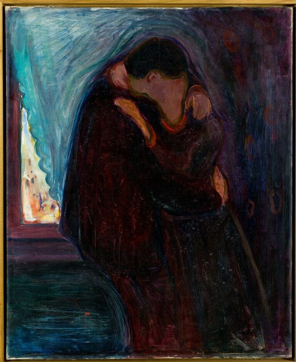 Edvard Munchs «Kyss»... FOTO: Edvard Munch: «Kyss», 1897 ©Munchmuseet Edvard Munchs «Kyss»... FOTO: Edvard Munch: «Kyss», 1897 ©Munchmuseet