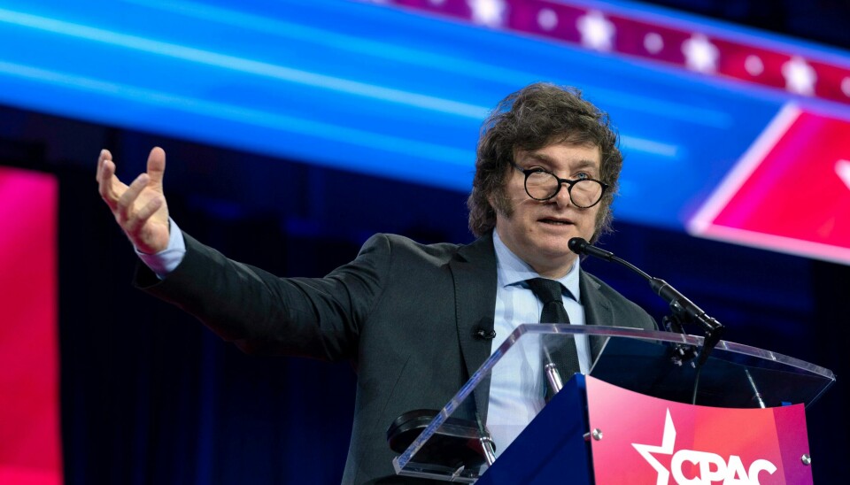 Argentinas president Javier Milei ble tatt imot med jubel på den årlige konservative CPAC-konferansen utenfor Washington. Argentinas president Javier Milei ble tatt imot med jubel på den årlige konservative CPAC-konferansen utenfor Washington. Foto: Jose Luis Magana / AP / NTB
