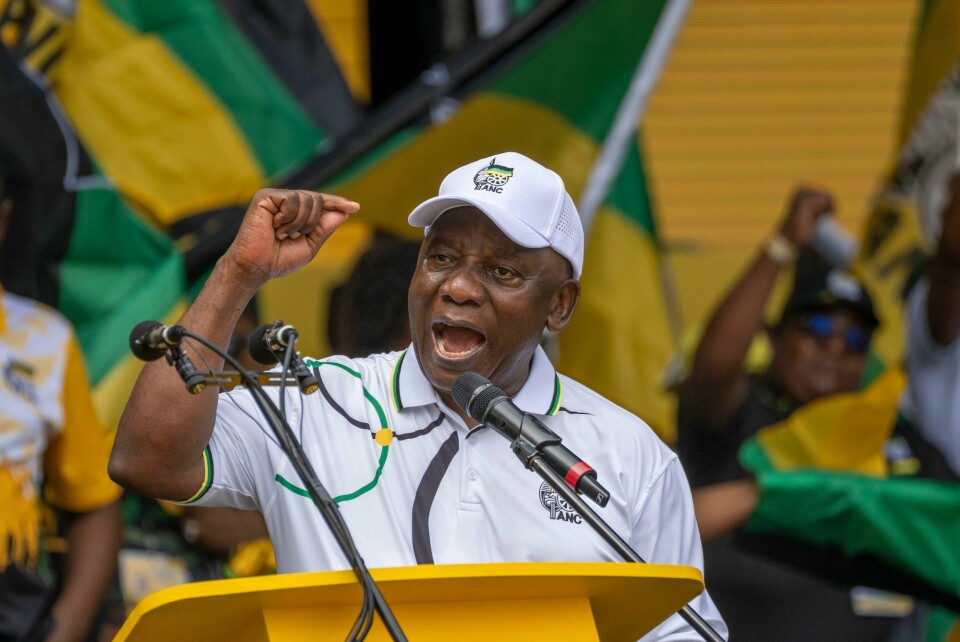 ANC mister oppslutning i Sør-Afrika, og president Cyril Ramaphosa kan måtte søke støtte fra andre partier etter valget 29. mai. ANC mister oppslutning i Sør-Afrika, og president Cyril Ramaphosa kan måtte søke støtte fra andre partier etter valget 29. mai. Foto: AP / NTB