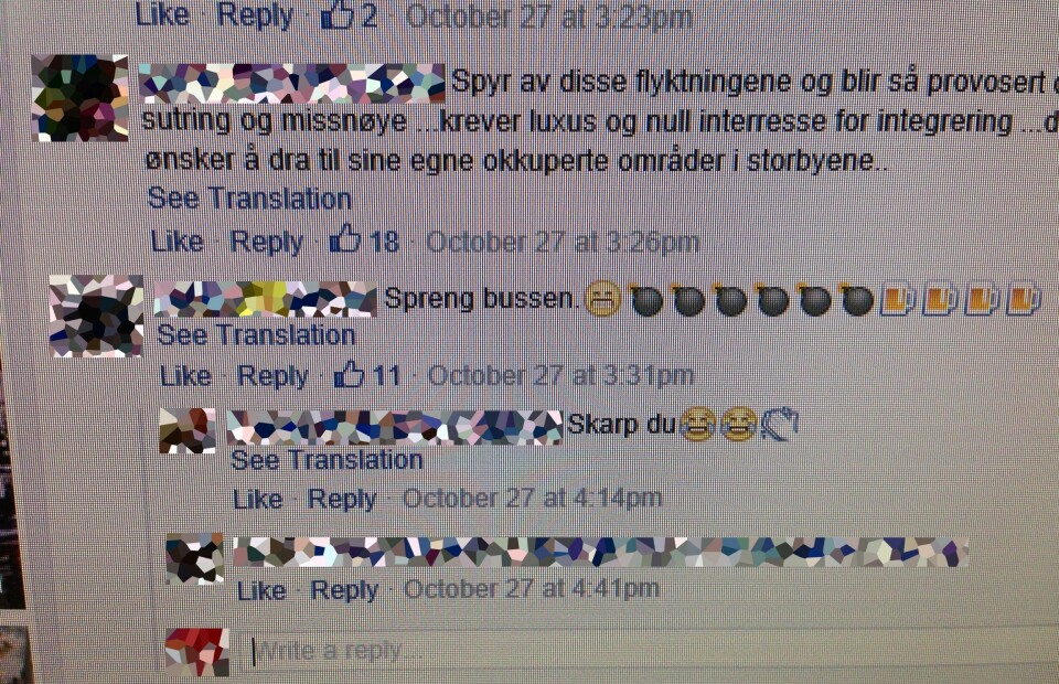 Meldingen: Skjermdump av meldingen som førte til at 48-åringen ble pågrepet. Meldingen: Skjermdump av meldingen som førte til at 48-åringen ble pågrepet.