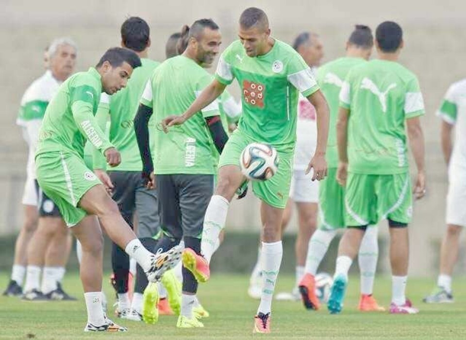 Islam Slimani scorer i snitt i annenhver landskamp. Hans prestasjoner blir avgjørende for Algerie i Brasil. Et Algerie som ønsker å ta steget ut av Frankrikes skygge. FOTO: PHILIPPE DESMAZES/AFP/NTB SCANPIX