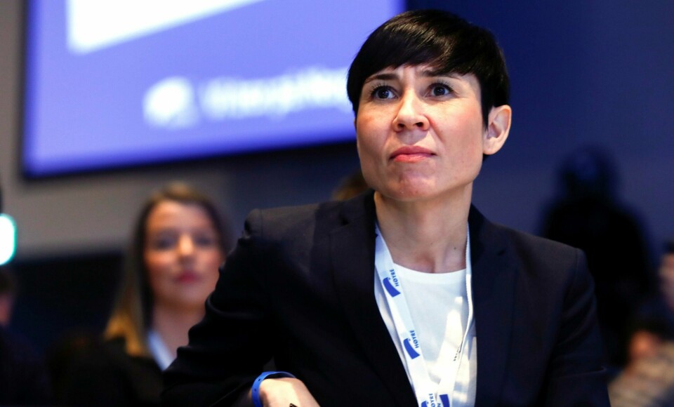 NATO: På Høyres landsmøte på Gardermoen er det blitt jobbet intenst med et kompromissforslag, for å forplikte Ine Eriksen Søreide og resten regjeringen til NATO-målet. FOTO: Terje Pedersen/NTB SCANPIX