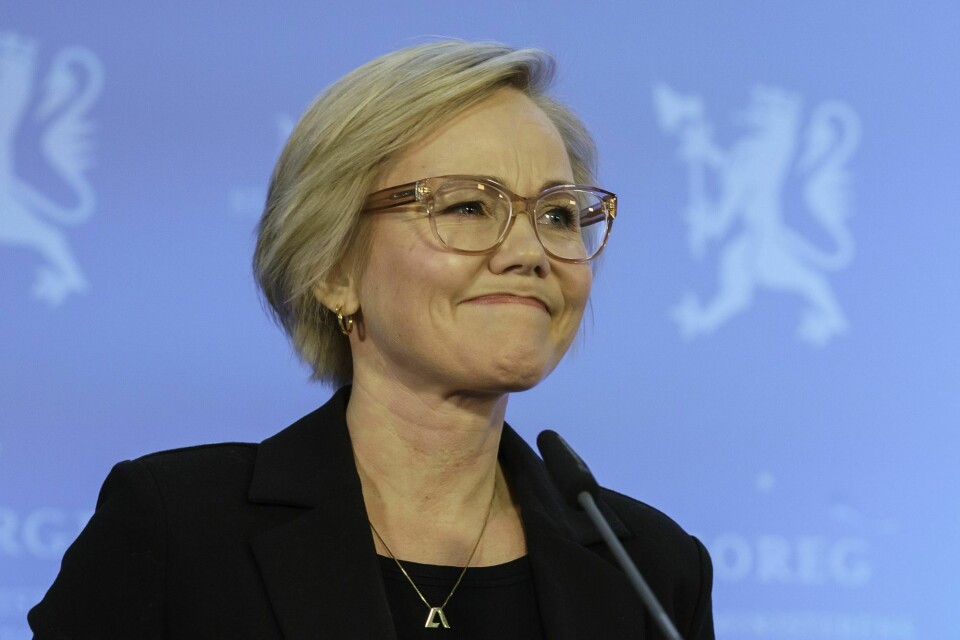 Ingvild Kjerkol (Ap) under pressekonferansen på Statsministerens kontor SMK fredag. Ingvild Kjerkol (Ap) under pressekonferansen på Statsministerens kontor SMK fredag.