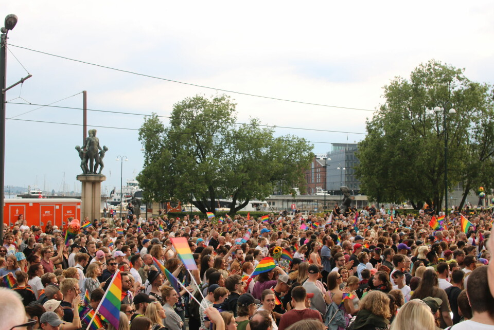 Pride-markering på Rådhusplassen Pride-markering på Rådhusplassen