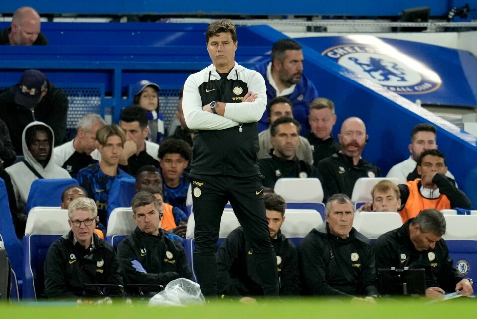 Mauricio Pochettino fikk litt mer dreisen på Chelsea mot slutten av sin første sesong på Stamford Bridge, men har blitt enig med klubben om å ikke trene klubben neste sesong. Chelsea-manager opplever tøffe dager og har kommet skjevt ut i Premier League. Foto: Kin Cheung / AP / NTB.
