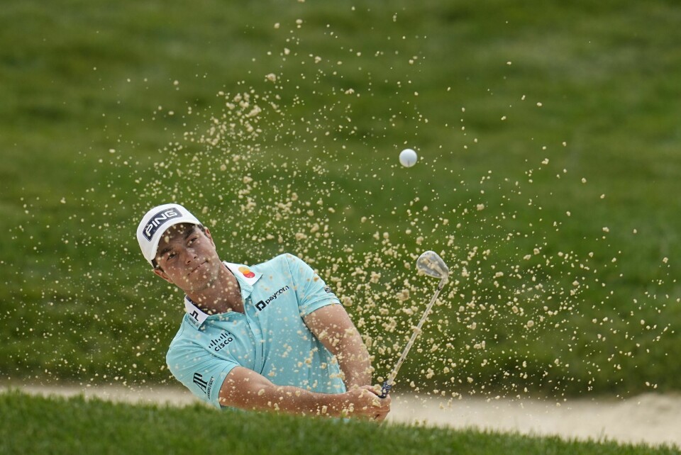 Viktor Hovland i aksjon på torsdagens runde i Memorial Tournament. Foto: Sue Ogrocki / AP / NTB Viktor Hovland i aksjon på torsdagens runde i Memorial Tournament. Foto: Sue Ogrocki / AP / NTB
