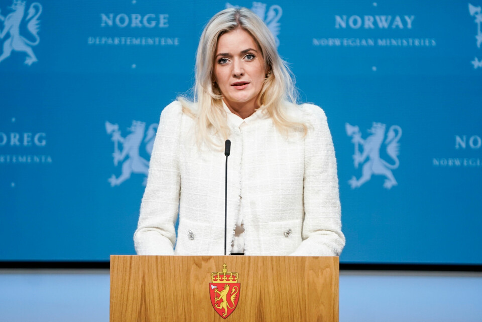 Regjeringen og justis- og beredskapsminister Emilie Enger Mehl inviterte til pressekonferanse om beredskap knyttet til norske havner torsdag. Justis- og beredskapsminister Emilie Enger Mehl inviterer på pressekonferansen om beredskap i norske havner.Foto: Terje Pdersen / NTB