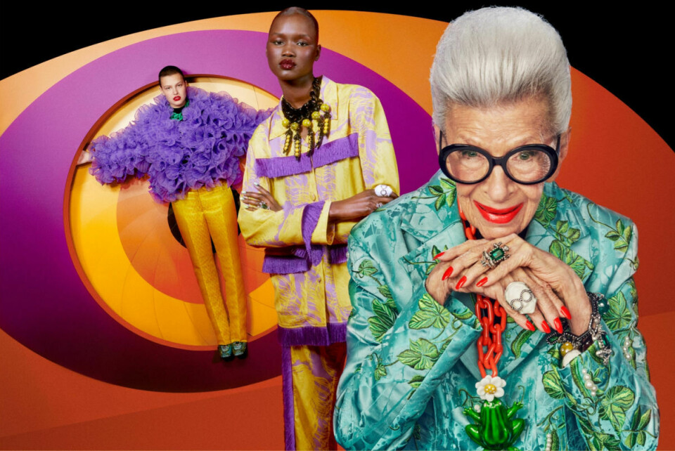 Apfel designet kolleksjon i samarbeid med kleskjeden H&M i forbindelse med 100-årsdagen i 2021. Apfel designet kolleksjon i samarbeid med kleskjeden H&M i forbindelse med 100-årsdagen i 2021.