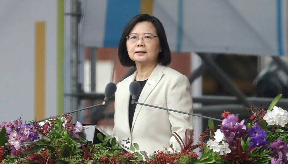Taiwans president Tsai Ing-wen da hun mandag holdt sin tale på øyas nasjonaldag i hovedstaden Taipei. Taiwans president Tsai Ing-wen da hun mandag holdt sin tale på øyas nasjonaldag i hovedstaden Taipei. Foto: Chiang Ying-ying/AP/NTB