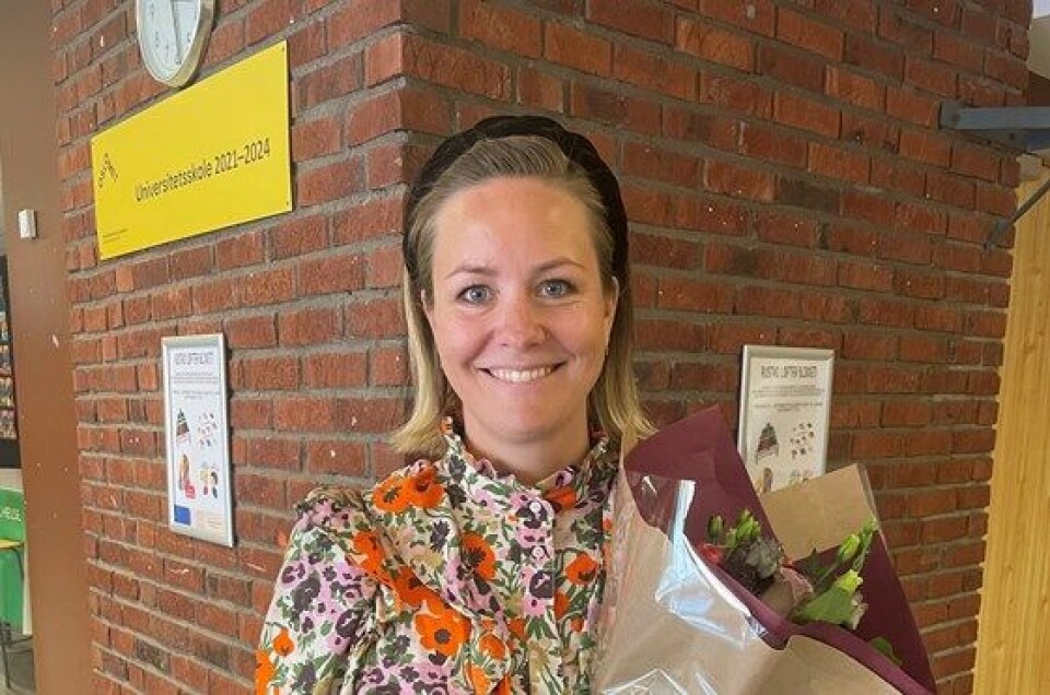 Rektor Heidi Kase ved Rustad skole. Rektor Heidi Kase ved Rustad skole.