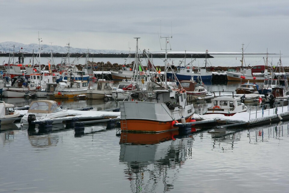 Vadsø havn. Utenfor stuevinduene til vår nyansatte korrespondent Børre Haugli utspiller en ny kald krig seg. Vadsø havn.