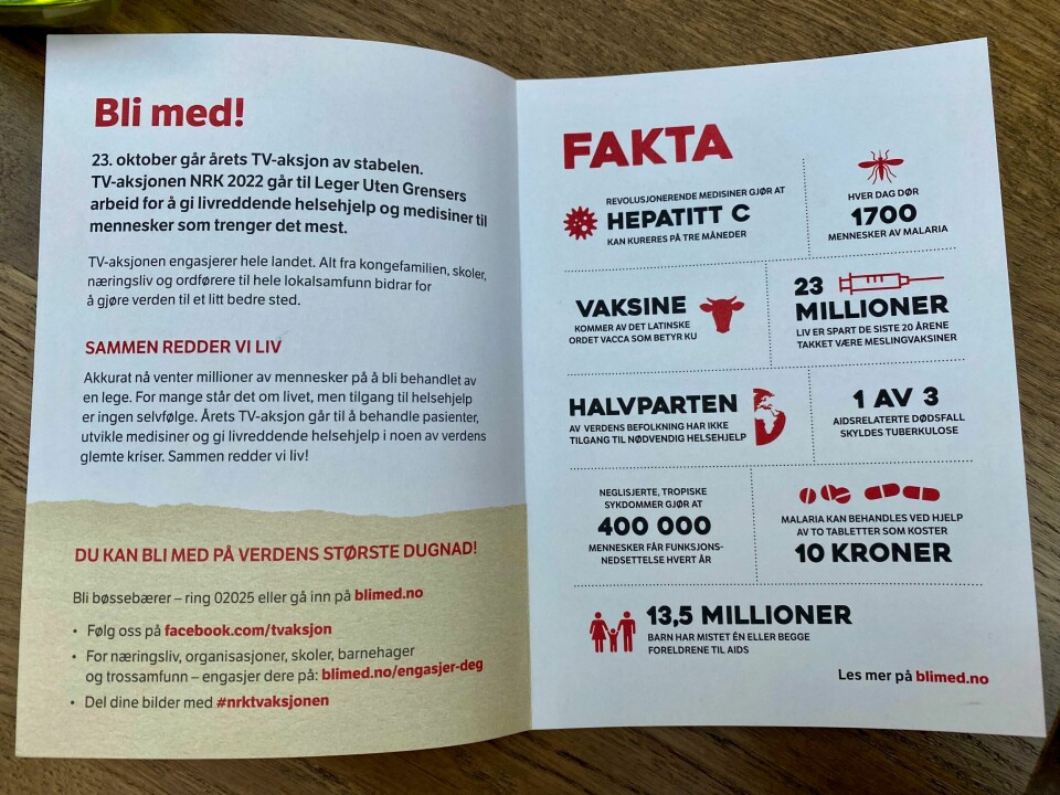 Informasjon om årets TV-aksjon. Leger Uten Grenser Tv-aksjonen