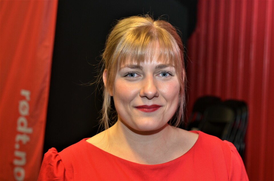 Hannah Berg , Rødt Fredrikstad. Hannah Berg , Rødt Fredrikstad.