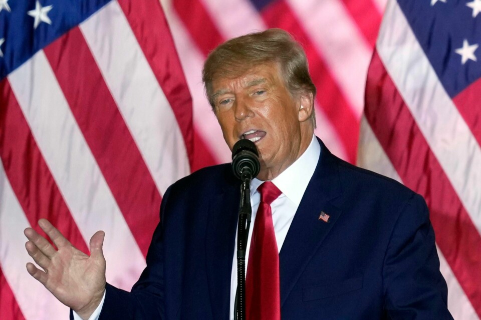 USAs tidligere president Donald Trumps uttalelse om grunnloven vekker reaksjoner. USAs tidligere president Donald Trumps uttalelse om grunnloven vekker reaksjoner. Foto: Rebecca Blackwell / AP / NTB